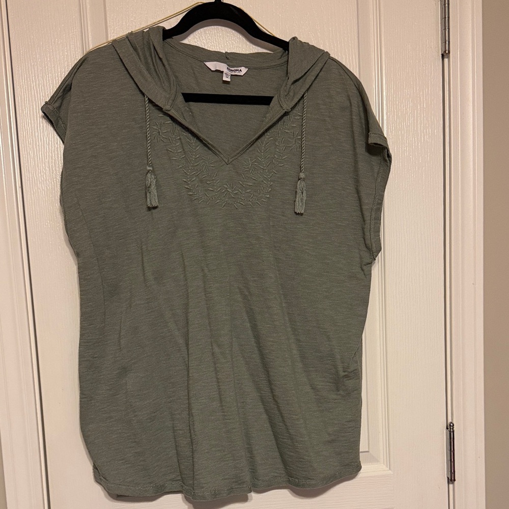 Sonoma Women's Olive Hooded Sweatshirt